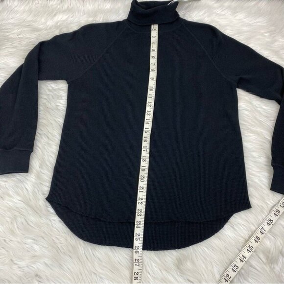 Everlane Women’s NWT Black The Organic Cotton Waffle Turtleneck Top XS/C36 - Picture 10 of 11
